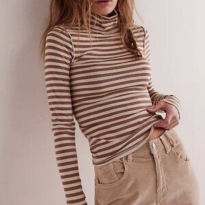 Free People Good Good Stripe Turtleneck Tee